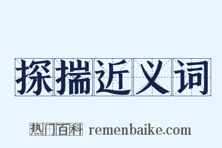 探揣近义词是什么意思的图片